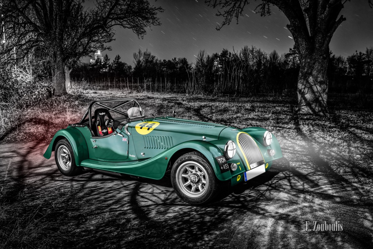 Baden-Württemberg, Baum, Chromakey, Colorkey, Deutschland, Dunkel, EZ00616, Fine Art, FineArt, Germany, Green, Grün, Langzeitbelichtung, Licht, Long Exposure, Morgan, Nacht, Night, Roadster, Street, Stuttgart, Tree, Vaihingen, Zouboulis, automobil, british, classic car refugium, helber, historic, holz, katzenbachstrasse, lemans, urban, wood, zouboulis photography