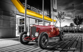 Fotografie eines Fiat 514 S aus dem Jahr 1929 – zu Besuch auf Stuttgarts Strassen. Hier vor Pemac am Classic Car Refugium in Filderstadt.