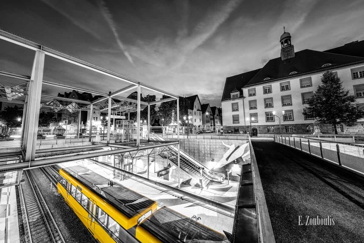 Blick über den Wilhelm Geiger Platz in Stuttgart Feuerbach