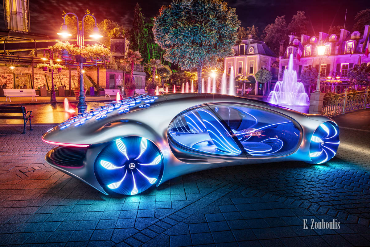 AVTR, Auto, Automotive, Avatar, Benz, Car, Cars, Deutschland, Dunkel, EZ00955, Europa Park, Europapark, Fine Art, FineArt, Germany, Licht, Luxus, Mercedes, Nacht, Night, Rust, Zouboulis, concept car, daimler, futuristic, konzeptauto, space ship, vision, zouboulis photography